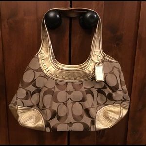 Coach Gold Large Hobo